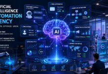 Artificial Intelligence Automation Agency helping businesses automate workflows, customer support, marketing, and data management with AI technology