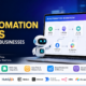 Best AI Automation Tools for Small Businesses 2026 feature image showing AI workflow automation dashboard, business productivity software, CRM automation, and top AI tools for growing businesses