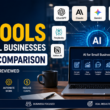 Best AI Tools for Small Businesses 2026 Comparison featuring ChatGPT, Claude, Gemini, Copilot, Jasper, Perplexity, Notion AI, and Zapier with business AI software comparison 