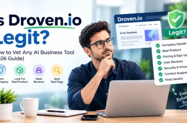 Is Droven.io legit? A guide to verifying AI business tools, checking company details, pricing, user reviews, security, and privacy.